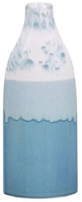 Vaso branco e azul marinho 30 cm CALLIPOLIS Beliani