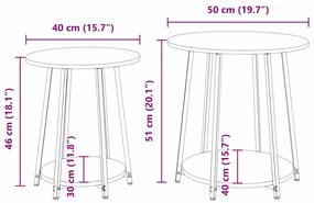 Conjunto de Mesas Laterais 2 pcs Cinza Sonoma em Madeira de Engenheira