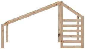 Telhado de cama infantil 198x87x113 cm madeira de pinho maciça