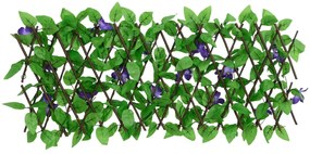  Treliça de hera artificial extensível 5 pcs 180x20 cm verde