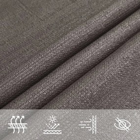 Para-sol estilo vela 160 g/m² 3x4x4 m PEAD antracite