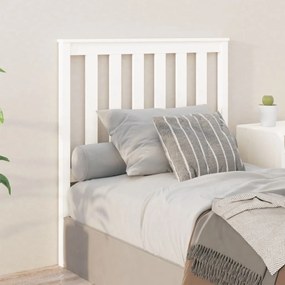 vidaXL Cabeceira de cama 96x6x101 cm pinho maciço branco