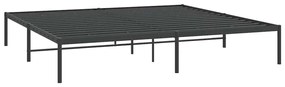 Estrutura de cama 183x213 cm metal preto