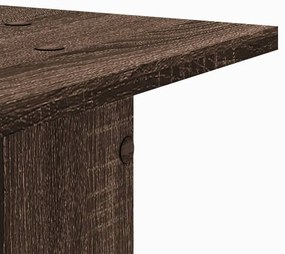 Suportes de colunas 2 pcs derivados madeira carvalho castanho