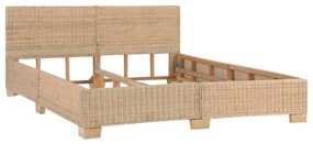 Estrutura de cama artesanal em vime natural 160x200 cm
