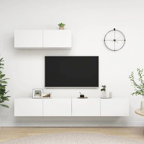 3078703 vidaXL Móveis de TV 3 pcs contraplacado branco