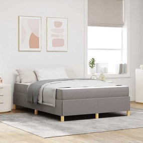 vidaXL Cama Box Outros Taupe e Branco 140 x 190 cm tecido