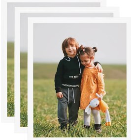 vidaXL Molduras para parede 3 pcs 40x50 cm MDF branco
