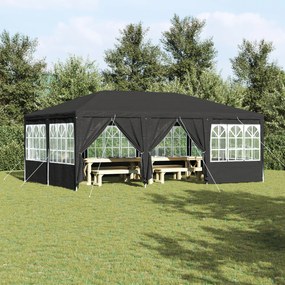 Tenda de Festa com 10 Lados Antracite 6x4 m PE