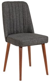 Cadeira Vina – Noz e Antracite – 47x89x46 cm