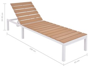 5 pcs conjunto lounge p/ jardim com almofadas alumínio e WPC