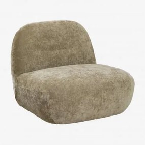 Sofá Giratório Em Chenille Sernin Chenille Verde Sálvia - Sklum