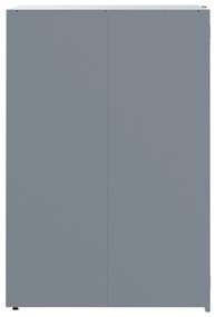 Abrigo para 3 caixotes do lixo 207x79x117 cm aço cinzento