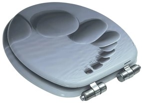 Assento de sanita com tampa de fecho suave MDF design pedras