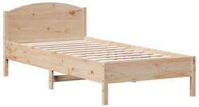 Cama com estante sem colchão 90x200 cm pinho maciço