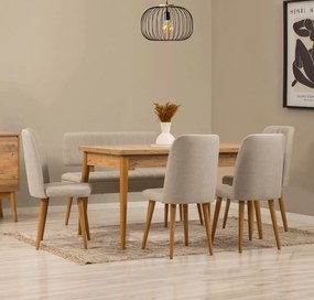 Conjunto de Mesa de Jantar Extensível e Cadeiras Vina – Pinho Atlântic