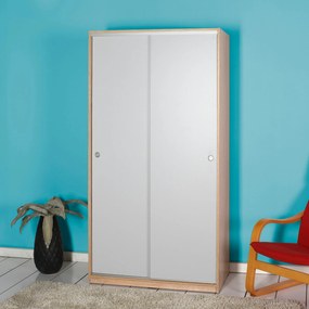 Roupeiro "Coral" – Salmão &amp; Branco – 94 x 182 x 52 cm – Design Moderno