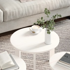 Conjunto de Mesas de Café 3 pcs Branco 47.5 x 47.5 x 27 cm