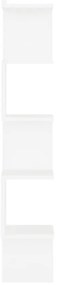 Estante de canto p/ parede deriv. madeira 20x20x127,5 cm branco