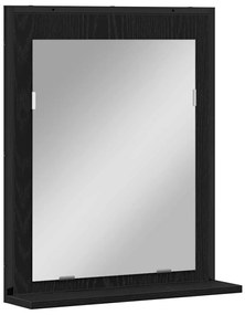 Espelho de Banheiro vidaXL Preto Carvalho 50x12x60 cm Madeira Engenhar
