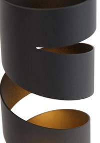 Moderne tafellamp zwart met goud - Stream Moderno