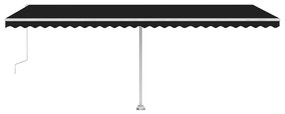 Toldo automático com LED e sensor de vento 600x300 cm antracite