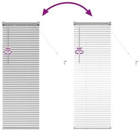Persiana de Janela com cortinas Outros Manual Prata 80 x 130 cm Alumín