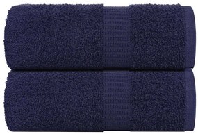 Sabonete toalhas 2 pcs azul marinho 30x30cm 360gsm 100% algodão
