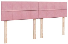 Cama com molas/colchão 180x200 cm veludo rosa