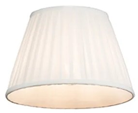 Abajur Plissado Branco 25/16,5 cm
