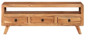 Móvel de TV 110x30x40 cm madeira de acácia maciça
