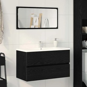 vidaXL Armário de Pia Carvalho Preto 80x38.5x45 cm Madeira Engenharia