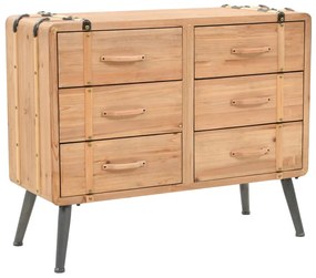 Armário com gavetas madeira de abeto maciça 91x35x73 cm