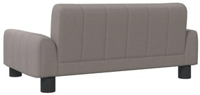 Sofá infantil 70x45x30 cm tecido cinzento-acastanhado