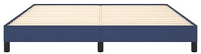 Estrutura de cama sem colchão 160x200 cm tecido azul