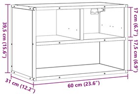 Móvel para TV 60x31x39,5 cm derivados de madeira/metal preto