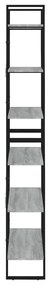 Móvel alto 80x30x210 cm derivados de madeira cinzento sonoma