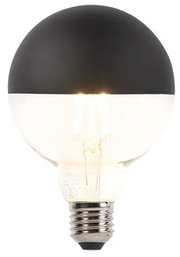 E27 regulável LED lâmpada de filamento espelho G95 preto 550lm 2700K