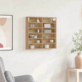 vidaXL Gabinete de Exibição Carvalho Artesanal 60 x 8,5 x 58 cm