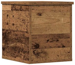 Caixa de Armazenamento vidaXL com Tampa Madeira Antiga 30x35x35 cm Mad