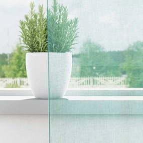 Cortinas de voile com ilhós 2 pcs turquesa