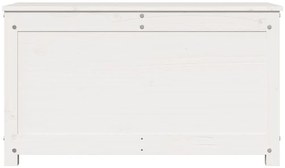 Caixa de arrumação 80x40x45,5 cm madeira de pinho maciça branco