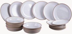 Conjunto de loiça de porcelana Bistrot, 6 pessoas, conjunto de 18