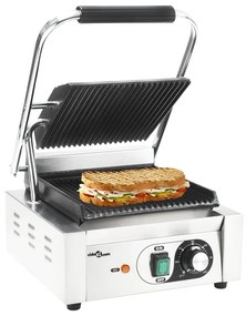 vidaXL Grelhador sanduicheira Panini aço inoxidável 1800W 31x30,5x20cm