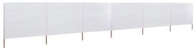 vidaXL Para-vento com 6 painéis em tecido 800x80 cm branco