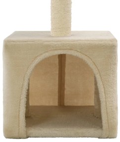 Árvore para gatos c/ postes arranhadores sisal 55 cm bege