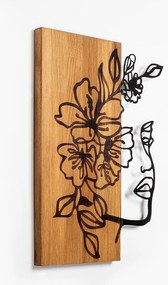Acessório Decorativo de Parede Woman Floral Face – Nogueira Preta – 41