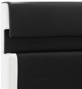 Estrutura de cama c/ LED 90x200 cm couro artificial preto