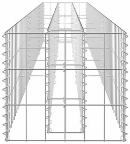 Canteiro elevado/cesto gabião 270x30x30 cm aço galvanizado