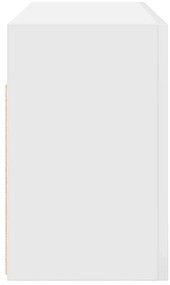 Armário parede p/ casa banho 80x25x40 cm deriv. madeira branco